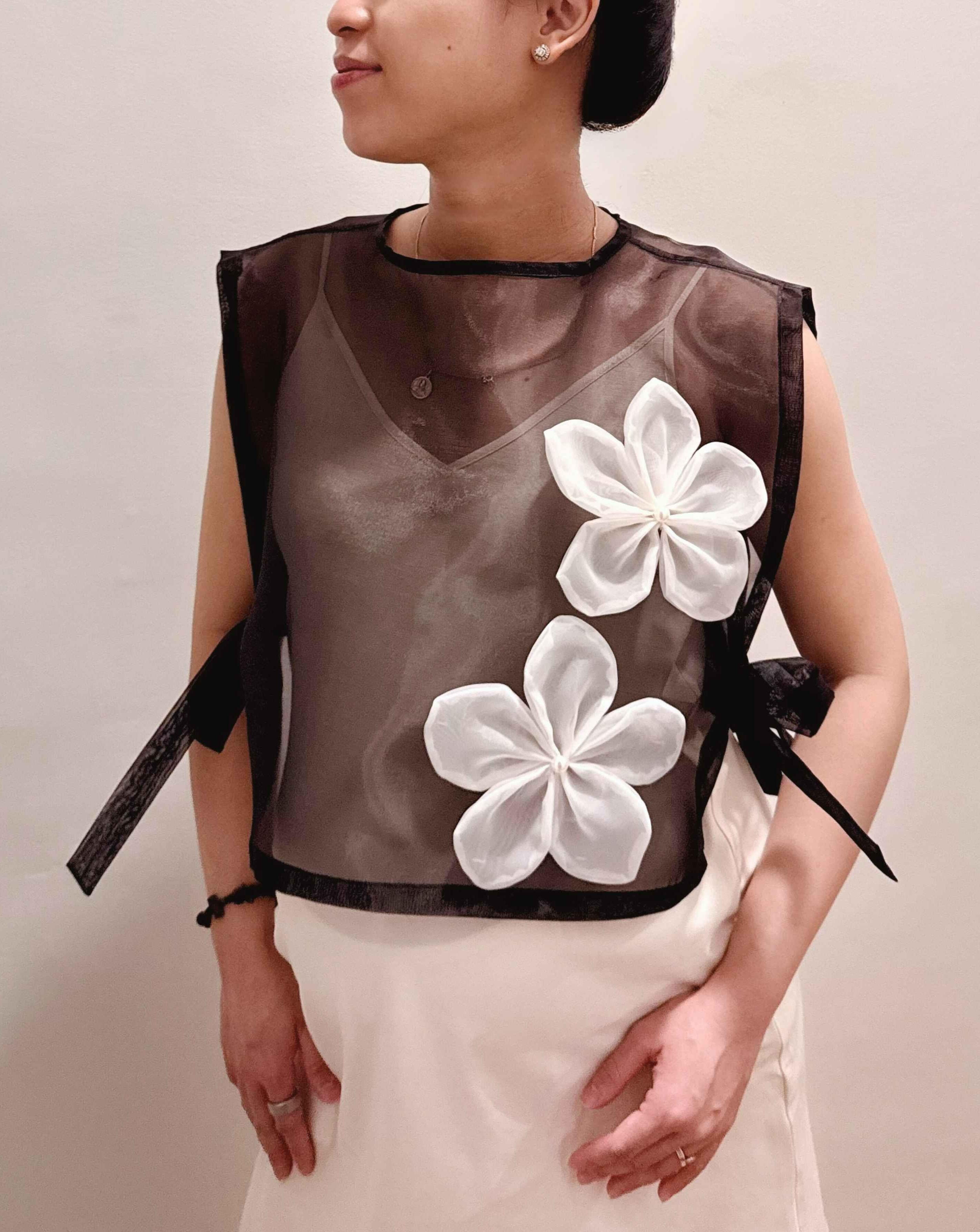 QUIERO's Teena Bib in Black and White Available exclusively at The Podium and online